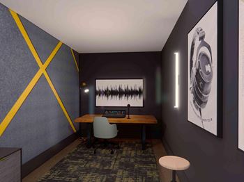 Soundproof music studio